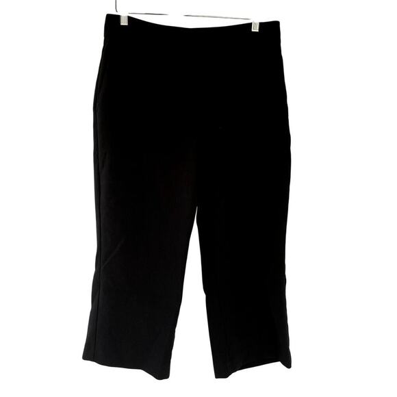 Ann Taylor black business casual pants pockets women's size 12 P capri style - Picture 1 of 6